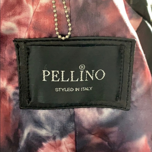 Pellino Genuine Italian Black Leather Jacket Sz M - Picture 11 of 11